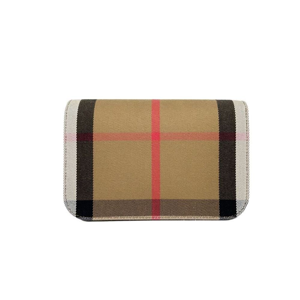 Burberry Burberry Small Leather Madison Crossbody Check Women's Bag - Picture 4 of 5